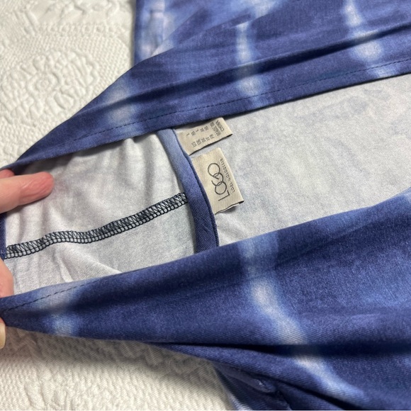 LOGO by Lori Goldstein SO SOFT Blue Tie-Dye Cardigan. - Picture 3 of 14